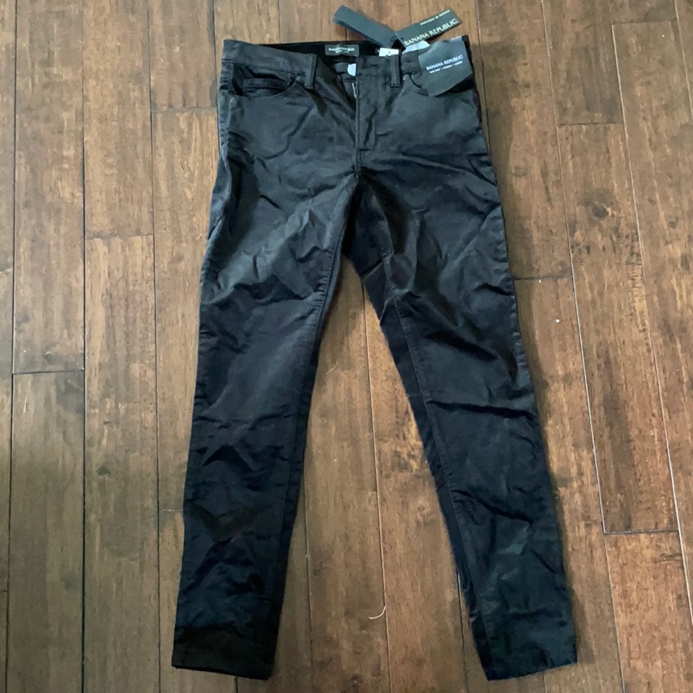 Banana Republic black velvet pants